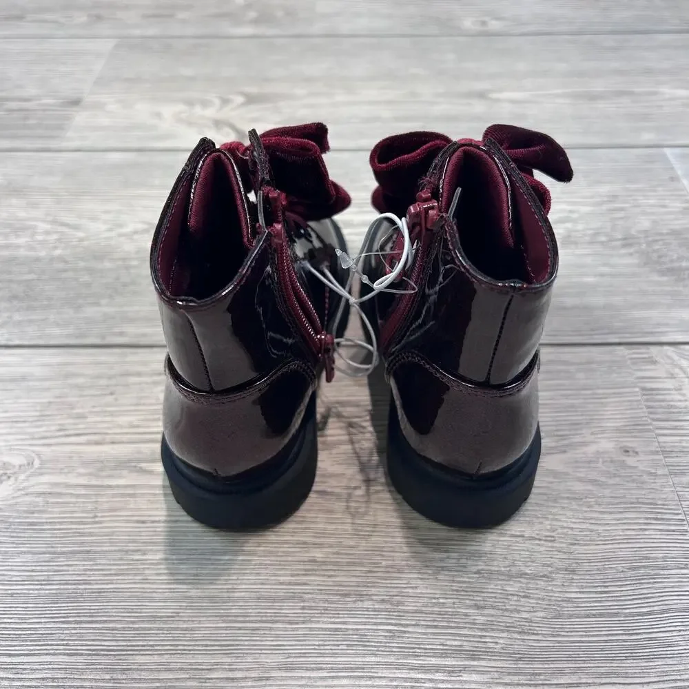 Cat & Jack Toddler Khloe Glitter Boots Red 8 NWOT